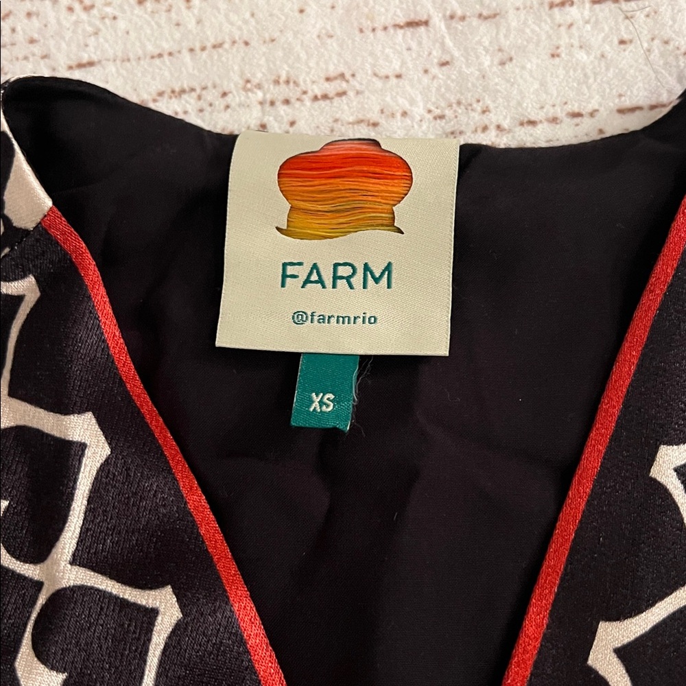 FARM Rio Black and Red Patterned Dress - Picture 5 of 9